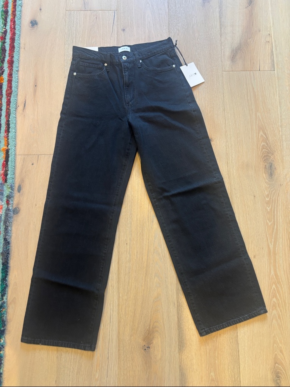 Joe's Jeans Black Straight-Leg Jeans the Ryan Low Slung Baggy